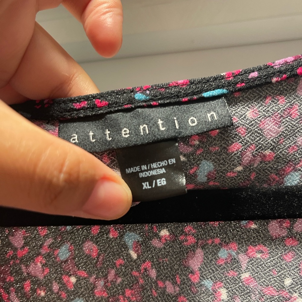 Attention Vibrant Floral Pattern Blouse